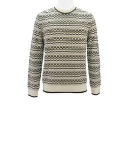 Suéter de Hombre a Rayas, Cuello Redondo, Tejido de Lana y Viscosa, Manga Larga, Jersey de Invierno - Product Image 1