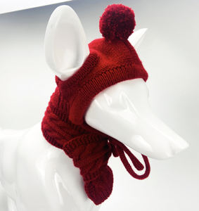 عرض ساخن على إكسسوارات ملابس حيوانات أليفة للكريسماس الكلاب والقطط الشتوية الدافئة المحبوكة وقبعة وشاح للحيوانات الأليفة للكلاب والقطط - Product Image 1