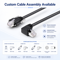 Kabel RJ45 90 Derajat Hemat-Ruang |   Kabel Ethernet Industri Sudut Kanan dengan Pengunci Sekrup