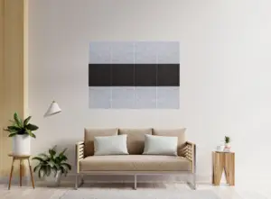 Yüksek kalite 100% PET Polyester akustik duvar panelleri duvar için toz geçirmez dekorasyon akustik ofis paneli