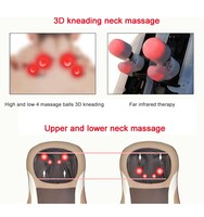 Luyao Leder Auto-Massagesitzkissen Vibrierender Rückenmassager mit Knetfunktion für Körper Taille Nacken
