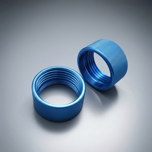 Usinage CNC moleté sur la surface essieu de roue avant anodisé argent fabriqué en chine - Product Image 1