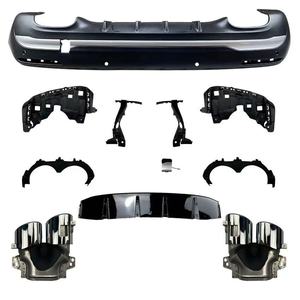 Diffuseur de pare-chocs arrière en plastique ABS noir brillant style AMG H247, montage direct, compatible avec Mercedes Benz <span class=keywords><strong>GLA</strong></span> H247 <span class=keywords><strong>2020</strong></span>+ - Product Image 2