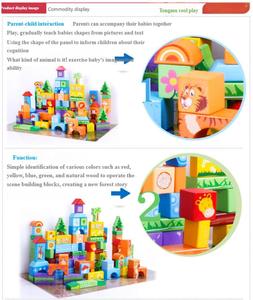 Trẻ Em Bằng Gỗ 100 Mảnh DIY Xếp Chồng Xây Dựng Khối Bộ Kit Bé Montessori Đồ Chơi Giáo Dục Cho Trẻ Mới Biết Đi Trẻ Em Trai Cô Gái - Product Image 6