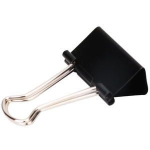 Deli Stationery Metal Binder Clip 32mm Black Fishtail Clip Office Supply - Product Image 2