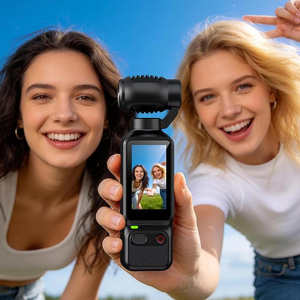 Mini caméra multifonctionnelle pour vlog 180 °   Caméra vidéo 4K à objectif rotatif, petite caméra de poche pour enfants, étudiants, débutants, cadeau - Product Image 3