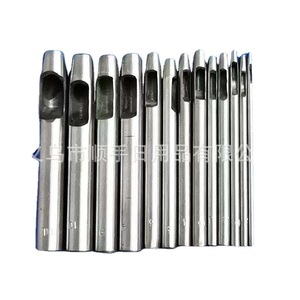 Leather Punch <b>Tool</b> Stainless Steel 10cm Length For Belt Making Diy Metal Handle - Product Image 2