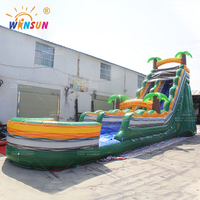 WINSUN Gonflables Tropical Forêt Tropicale Thème Eau Adulte Commercial Extérieur Gonflable Marbre Toboggan Gonflé
