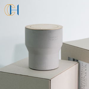 C & H Luxury Home Decoration vaso portacandele in cemento personalizzato da lunedì con coperchio in metallo - Product Image 4