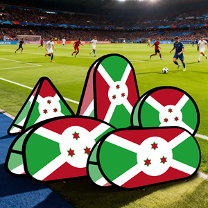 Bannière ovale Burundi en tissu tricoté warp-knit pour la promotion publicitaire en extérieur, tente extérieure - Product Image 4