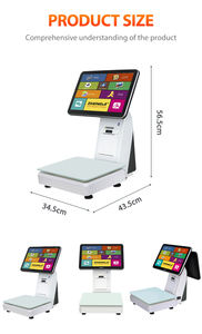 नया सुपरमार्केट माई स्केल लेबल पॉस स्केल कैमरा रिकग्निशन वेट टिकट प्रिंटिंग कैश रजिस्टर कनेक्टिविटी के साथ - Product Image 3