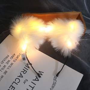 Diadema luminosa del mercado nocturno del día de Año Nuevo, producto pequeño, venta al por mayor, diadema de conejo <span class=keywords><strong>con</strong></span> orejas de gato, tocado de corona Flash - Product Image 5