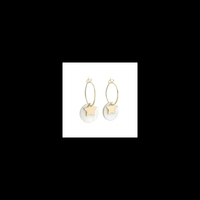 Pendientes de Perlas de Agua Dulce Genuinas en Forma de Gota Pequeña, Chapados en Oro de 18k, Hechos a Mano, Joyería Impermeable para Mujer, Regalos