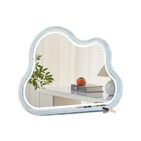 Miroir LED mural en forme de champignon pour coiffeuse, en verre acrylique, éclairé, pour usage domestique, mariage, ou cadeau de pendaison de crémaillère
