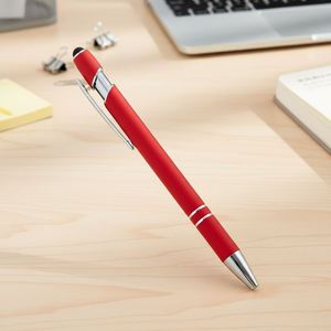 Stylo à bille multifonctionnel promotionnel, stylet tactile doux, 2 en 1, stylos à bille en métal avec logo personnalisé - Product Image 4
