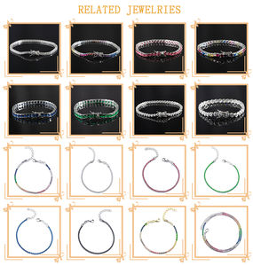 ZHILIAN toptan Lady çift katmanlı taç ince gümüş bilezikler katı 925 gümüş bileklik güzel takı bilezik bileklik kadınlar için - Product Image 6