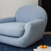 Fauteuil inclinable en tissu de lin moderne nordique Zayshine, salon, chambre à coucher, appartement, fauteuil modulaire pivotant, canapé individuel