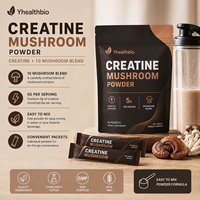 Créatine en poudre aux champignons, sachet individuel de 5g, 50 sachets par boîte, mélange d'extraits de plusieurs champignons, préparation instantanée à boire, approvisionnement en vrac