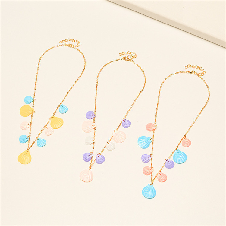 Trendz Mignon Plage Style Coquille Colorée Enfants Collier Bijoux Ensemble Pour Les Enfants
