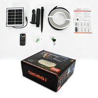 Kit de jardin solaire RVB adressable OEM 12V 5050RGB 300 LED/m IP65 5W avec télécommande, personnalisable, ensemble de 10m