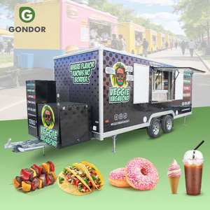 Remolque de Comida Móvil Pequeño con Freidora y Barbacoa, Camión de Comida Móvil Chino con Cocina Completa, Carrito de Fibra de Vidrio para Venta de Dulces, Helados y Tacos - Product Image 1