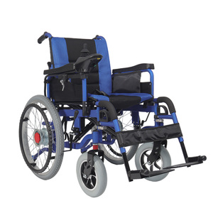 Silla de ruedas eléctrica plegable de <span class=keywords><strong>22</strong></span> pulgadas, equipo de rehabilitación manual de doble propósito - Product Image 5