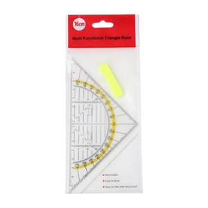 <span class=keywords><strong>Regla</strong></span> Triangular Multifuncional de Plástico Transparente con Asa, <span class=keywords><strong>Regla</strong></span> Publicitaria, <span class=keywords><strong>Regla</strong></span> de Dibujo para Estudiantes, Material Escolar - Product Image 2