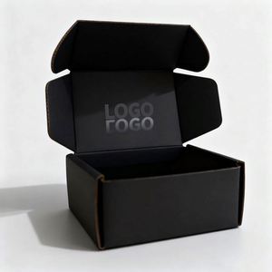 High Quality Custom Logo Matte Black Corrugated Aircraft Airplane <b>Box</b> with Matt Lamination Embossing Waterproof Magnetic Closure - Product Image 1