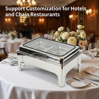 Ensemble de chauffe-plats en acier inoxydable durable pour la restauration, les banquets et les événements hôteliers