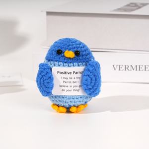 ตุ๊กตานก amigurumi ขนาดเล็กทำด้วยมือของประดับตกแต่งสำหรับการตัดเย็บเสื้อผ้าคริสต์มาสของเล่น - Product Image 6