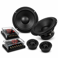 Set Speaker Woofer Tweeter Aluminium & Logam YINBART dengan Pengatur Bass Treble, Kit Audio Full-Range untuk Sound Box