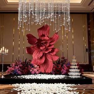 Grands fleurs en papier géantes faites à la main pour projets artistiques, décoration de scène de mariage, fleurs artificielles en papier - Product Image 2