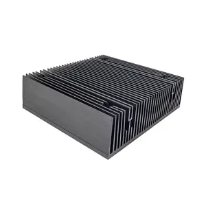 6063T5 6061T6 dissipador de calor de alumínio extrudado para amplificador de carro, dissipador de calor, radiadores de alumínio com perfil de aleta de refrigeração, mercado do Reino Unido e Irlanda