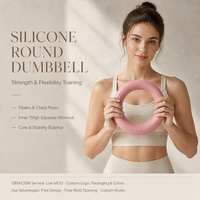 Haltères en silicone antidérapants avec noyau en fer 5LB 8LB 10LB 15LB pour entraînement de force à domicile
