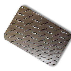 Plaque en aluminium carrée diamantée en acier inoxydable gaufré à carreaux 5 barres de bande de roulement en aluminium - Product Image 5