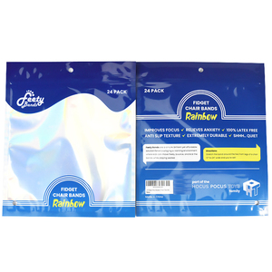 Tùy chỉnh in Nhựa Holographic phẳng túi dây kéo TOP kháng ban nhạc Mylar bao bì túi với cửa sổ - Product Image 4