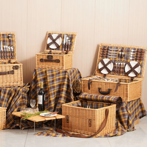 Cesta Plegable para Picnic y Camping al Aire Libre, Estilo Caricatura JY, Cesta <span class=keywords><strong>de</strong></span> Almacenamiento Portátil con Tapa, Cestas <span class=keywords><strong>de</strong></span> Picnic al Por Mayor - Product Image 1