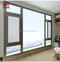 Fabricant chinois de portes-fenêtres coulissantes modernes sur mesure pour villas, double vitrage, 4 rails, alliage d'aluminium, isolation thermique, magnétique