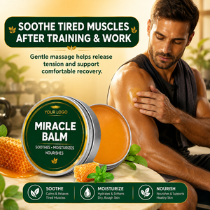 Bálsamo profesional para el cuidado del cuerpo, cuidado relajante, sensación ligera, alivia las molestias en las articulaciones, confort muscular, bálsamo milagroso de cera de abejas para la piel seca - Product Image 5