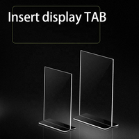 Vente en gros de présentoir en plastique acrylique Présentoir de table transparent pour menu de bureau A4/a5/a6