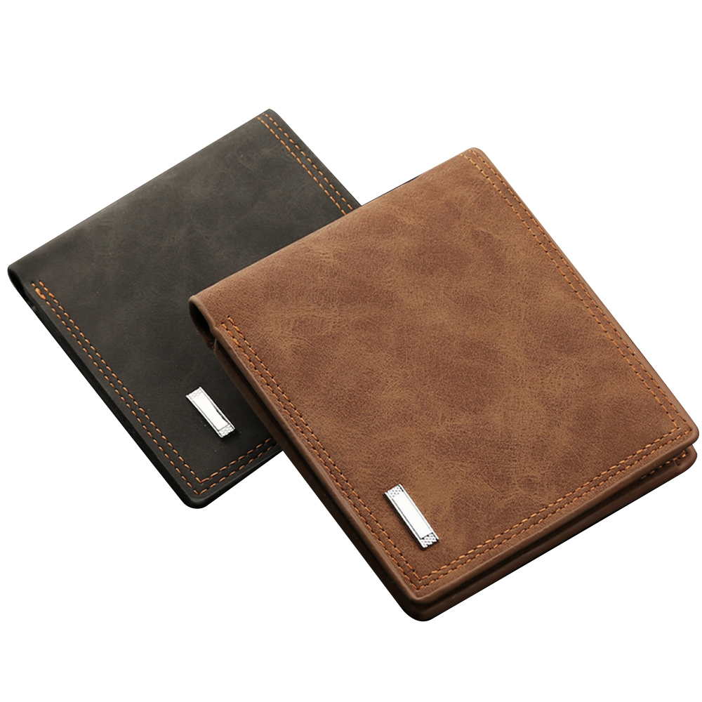 MUFANDUO Slim Wallet For Men - Minimalist Bifold With Zipper Coin Purse, Credit Card Holder & Money Clip, PU Leather