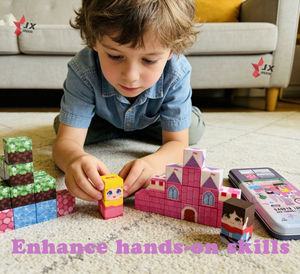 Juego de Cubos Magnéticos con Temática de Castillo Rosa para Viajes 2026, Juguetes para Niños, 38 Piezas, Mini Bloques de Construcción Magnéticos para Niños - Product Image 3