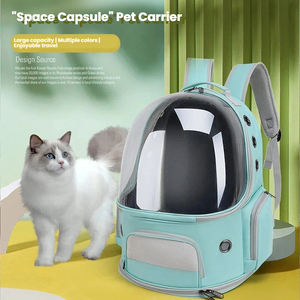 Sac à dos de transport pour animaux de compagnie de luxe transparent de haute qualité, grande capacité, pour chats et chiens, idéal pour les voyages en <span class=keywords><strong>moto</strong></span> - Product Image 1