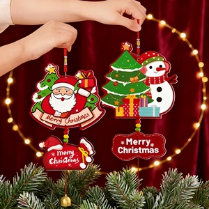 Ornements <span class=keywords><strong>de</strong></span> Noël Pafu Petits ornements suspendus <span class=keywords><strong>de</strong></span> Noël pour arbre Pendentifs suspendus pour décorations <span class=keywords><strong>de</strong></span> fête <span class=keywords><strong>de</strong></span> vacances avec ficelle - Product Image 2