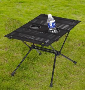 โต๊ะปิกนิกกลางแจ้งแบบพกพาพับได้พร้อมที่ยึดอลูมิเนียมอัลลอยด์เต็นท์เส้นด้ายสำหรับตั้งแคมป์ถนนการเดินทางตกปลาโต๊ะรับประทานอาหาร - Product Image 5