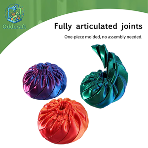 Slime Bun Imprimé en 3D, Modèle Fidget Coloré en Plastique Torsadable, Déformable et Flexible, Ornement de Bureau, Cadeau Tactile Anti-Stress - Product Image 2