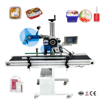Machine d'étiquetage automatique pour sachets, bouteilles et livres à surface plane, idéale pour les cosmétiques et les sachets verticaux