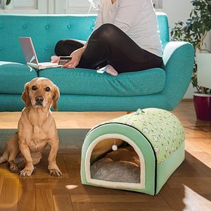 2 in 1 Cat Cave <b>Bed</b> House Pet <b>Bed</b> Cave Dog <b>Bed</b> House Indoors Washable Pet <b>Beds</b> Plush with Ball Pendant Hideaway Cat Cave <b>Bed</b> - Product Image 6