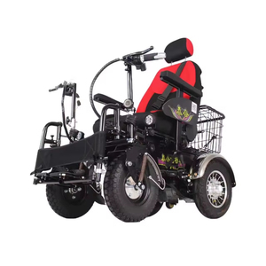 Silla de Ruedas Todoterreno de Cuatro Ruedas con Dos Manijas, Totalmente Automática, Vehículo de Transporte Inteligente para Personas Mayores - Product Image 1