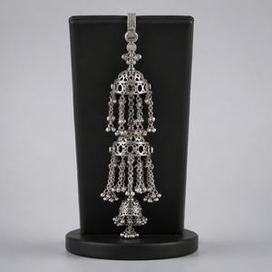Pendentif ethnique traditionnel en argent 925 fait main pour mariée, ornement suspendu, cadeau de mariage pour femme, collection festive - Product Image 4